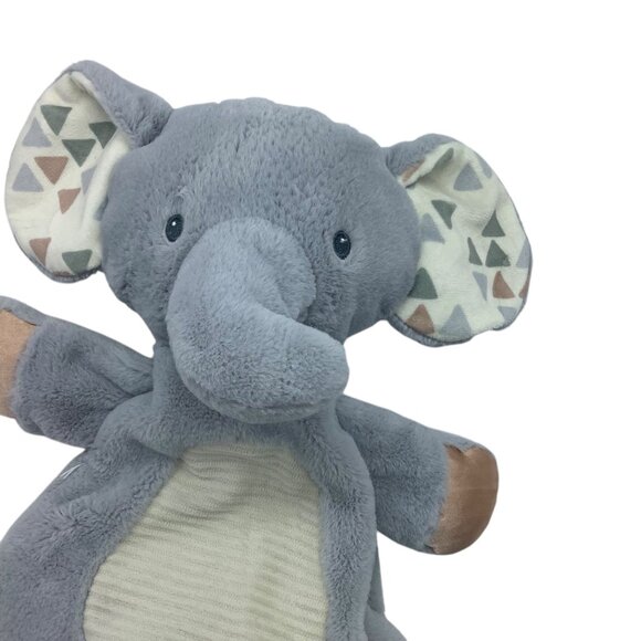 Mary Meyer Gray Plush Elephant Lovey Toy Textured Belly Pattern Security 14" - Picture 5 of 8